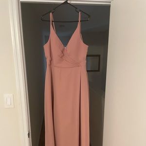 Azazie Dusty Rose Thana Bridesmaid Dress Size 10
